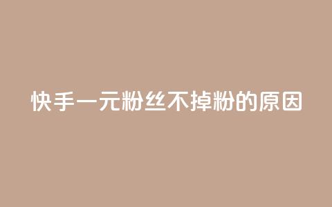 快手一元1w粉丝不掉粉的原因,qqsvip怎么刷永久 - 拼多多助力刷人软件新人 拼多多拼刀软件 第1张