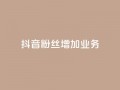 抖音粉丝增加业务,秒刷1000粉 - 子潇24小时下单 - 抖音24小时在线下单平台免费